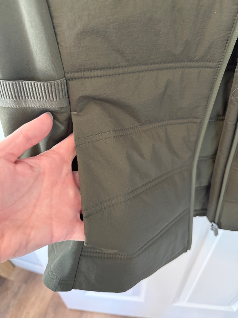 Avia Olive Green Quilted Vest with Stand Collar - Picture 4 of 6